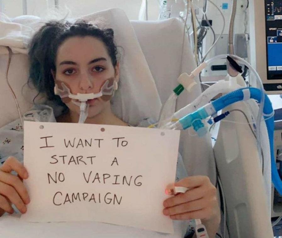 Gravement malade, une ado part en guerre contre le vapotage - Metrotime