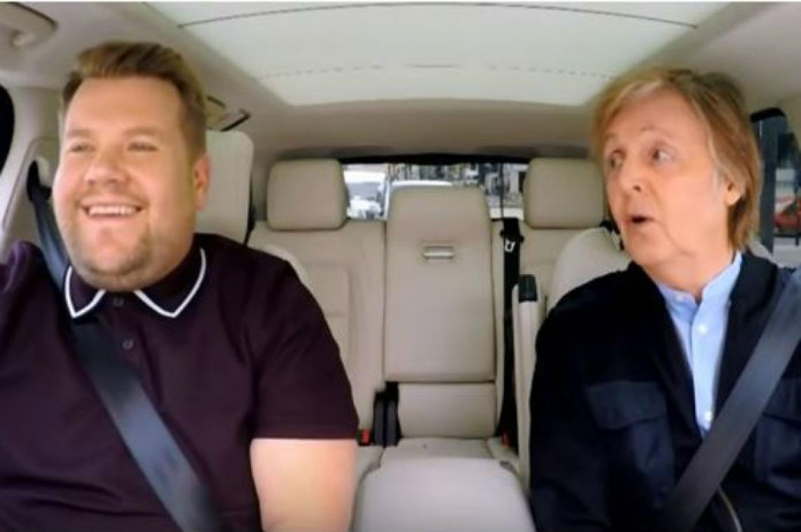 Paul McCartney brengt James Corden aan het huilen in 'Carpool Karaoke
